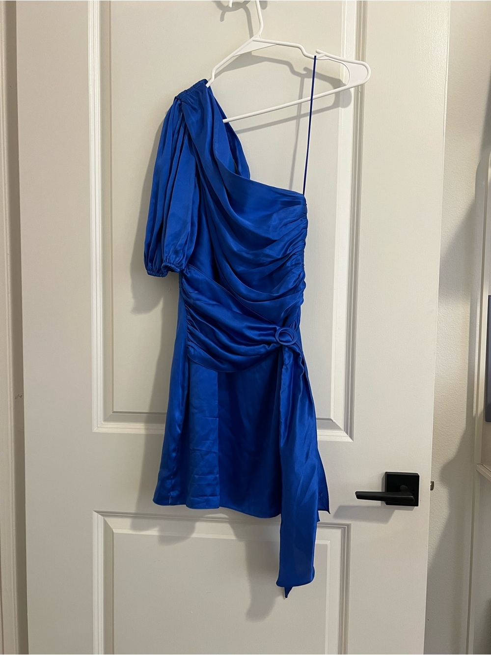 Amanda Uprichard Bexley Mini Dress in Cobalt Blue - Picture 5 of 8